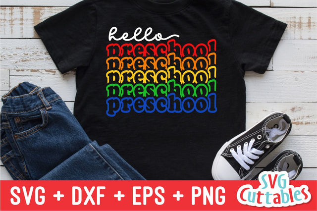 Hello Preschool svg - Preschool Cut File - Back To School svg - dxf - eps - png - Cut File - Silhouette - Cricut - Digital File SVG Svg Cuttables 