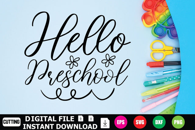 Hello Preschool SVG Shahin alam 