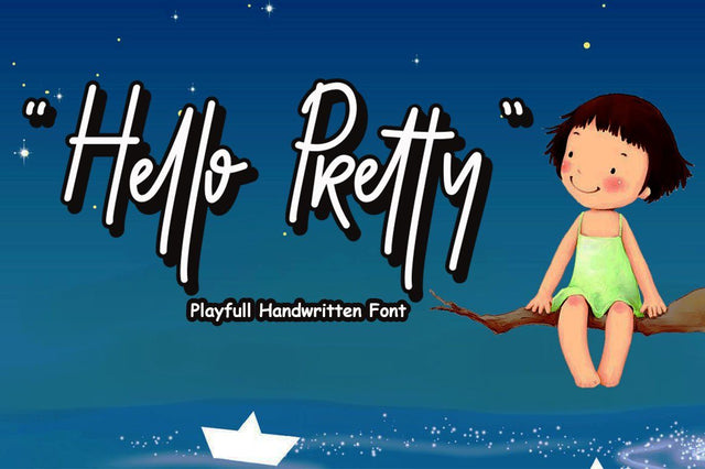 Hello Pretty Playful Font Font Haksen 