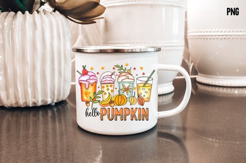 Hello pumpkin Coffee Sublimation SVG fokiira 