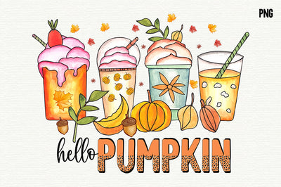 Hello pumpkin Coffee Sublimation SVG fokiira 