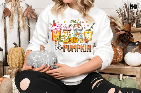 Hello pumpkin Coffee Sublimation SVG fokiira 