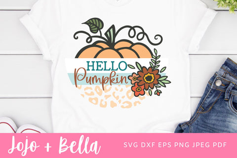 Hello pumpkin door hanger SVG, Digital Download - Hello Pumpkin Wood Sign, Hello Pumpkin SVG, Fall Door hanger Sign, SVG File, Farmhouse SVG Jojo&Bella 