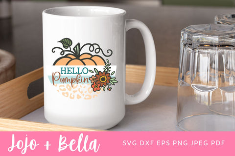 Hello pumpkin door hanger SVG, Digital Download - Hello Pumpkin Wood Sign, Hello Pumpkin SVG, Fall Door hanger Sign, SVG File, Farmhouse SVG Jojo&Bella 