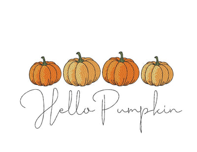 Hello Pumpkin Embroidery Design, Autumn Embroidery File, Four Pumpkin Embroidery Design, 4 sizes, Instant Download Embroidery/Applique DESIGNS Nino Nadaraia 