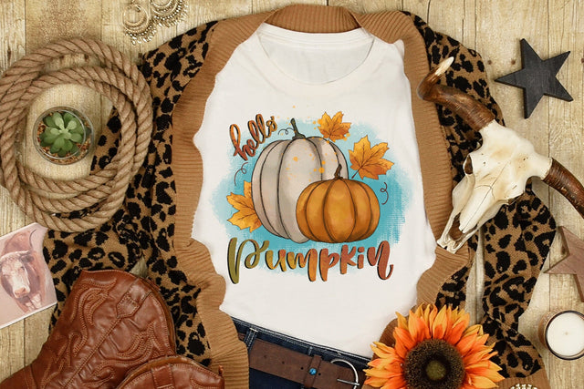 Hello Pumpkin | Fall Sublimation Design Sublimation dapiyupi store 