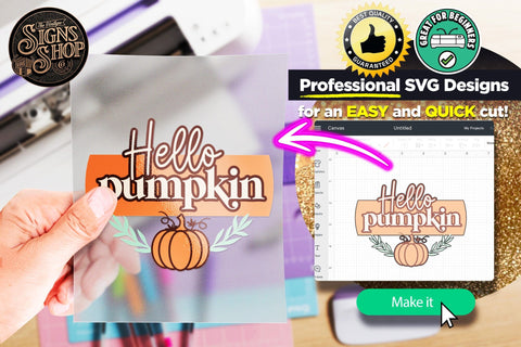 Hello pumpkin | FALL SVG Sign SVG The Vintage Signs Shop 