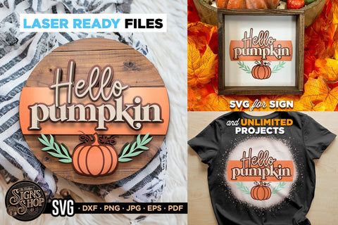 Hello pumpkin | FALL SVG Sign SVG The Vintage Signs Shop 