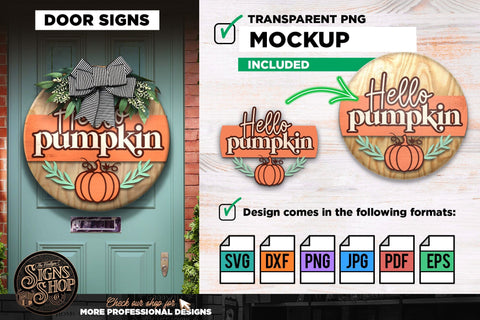 Hello pumpkin | FALL SVG Sign SVG The Vintage Signs Shop 