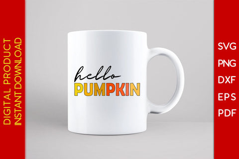 Hello Pumpkin Halloween SVG PNG PDF Cut File SVG Creativedesigntee 