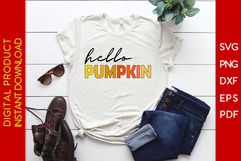 Hello Pumpkin Halloween SVG PNG PDF Cut File SVG Creativedesigntee 