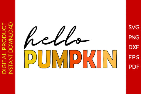Hello Pumpkin Halloween SVG PNG PDF Cut File SVG Creativedesigntee 