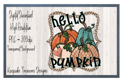 Hello Pumpkin, Hand Drawn Pumpkins, Fall Pumpkin T-Shirt PNG, Simulation Autumn Design, Digital Download Sublimation Keepsake Treasures Designs LLC. 
