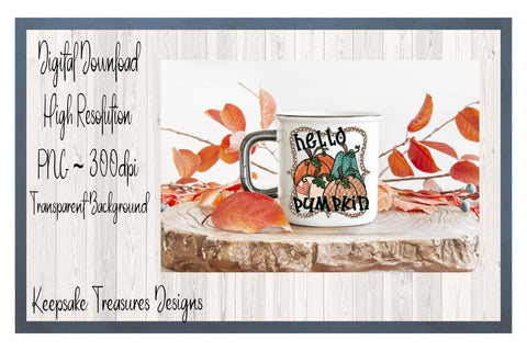 Hello Pumpkin, Hand Drawn Pumpkins, Fall Pumpkin T-Shirt PNG, Simulation Autumn Design, Digital Download Sublimation Keepsake Treasures Designs LLC. 