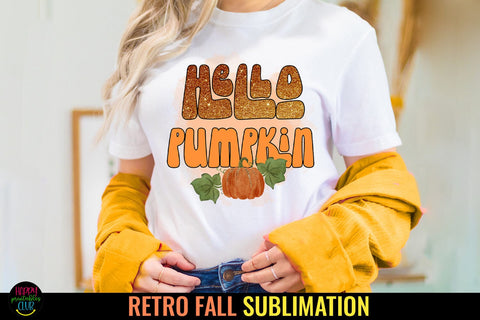 Hello Pumpkin PNG I Fall Sublimation I Autumn Sublimation Sublimation Happy Printables Club 