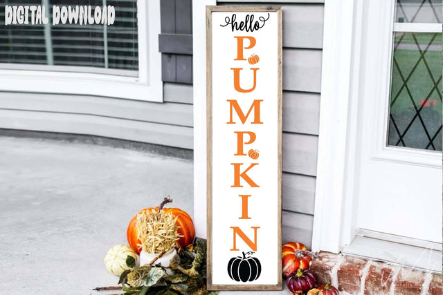 Hello pumpkin porch svg, Pumpkin porch svg, Halloween porch svg, Fall porch svg SVG Isabella Machell 