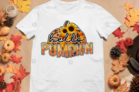 Hello pumpkin Sublimation Design Sublimation Regulrcrative 