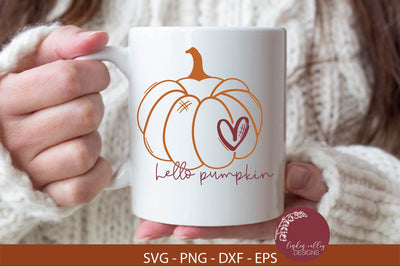 Hello Pumpkin SVG-Autumn Pumpkin SVG SVG Linden Valley Designs 