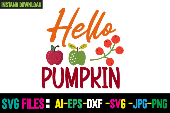 Hello Pumpkin SVG Cut File SVG Newmockups 