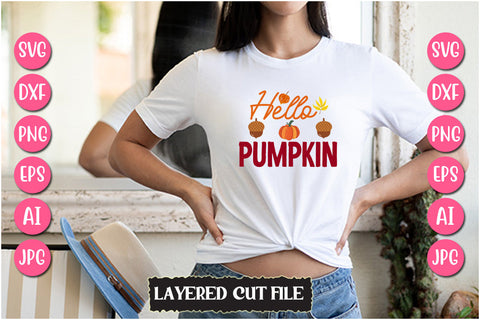 Hello Pumpkin SVG Cut File SVG Newmockups 
