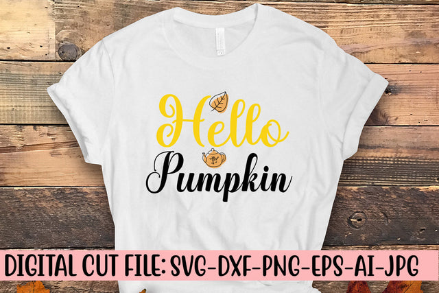 Hello Pumpkin SVG Cut File SVG Syaman 
