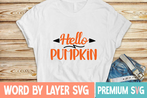 Hello Pumpkin SVG cute file SVG Blessedprint 