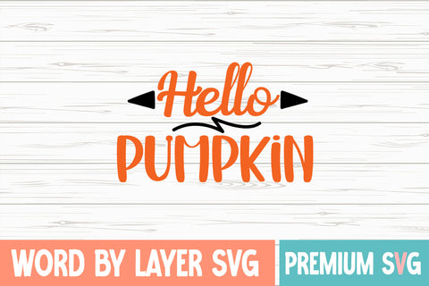 Hello Pumpkin SVG cute file SVG Blessedprint 