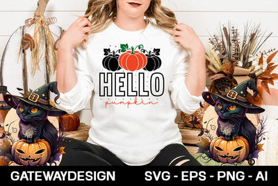 Hello Pumpkin Svg Design SVG designmaster24 
