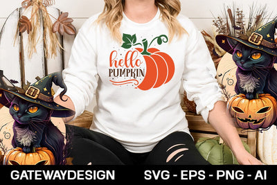 Hello Pumpkin svg design SVG designmaster24 