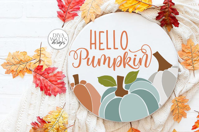 Hello Pumpkin SVG | Fall / Autumn Design SVG Diva Watts Designs 