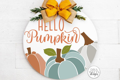 Hello Pumpkin SVG | Fall / Autumn Design SVG Diva Watts Designs 