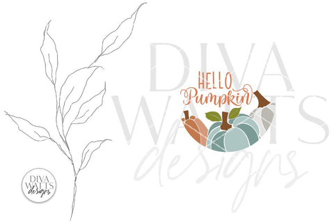 Hello Pumpkin SVG | Fall / Autumn Design SVG Diva Watts Designs 