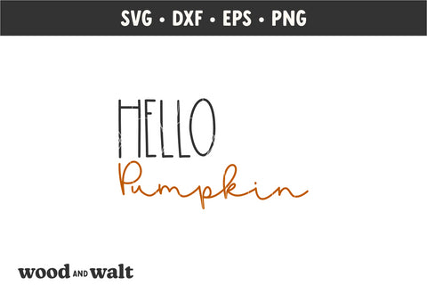 Hello Pumpkin SVG | Fall Round Sign SVG SVG Wood And Walt 