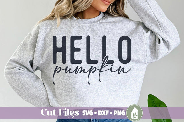 Hello Pumpkin SVG, Fall Shirt Designs SVG LilleJuniper 