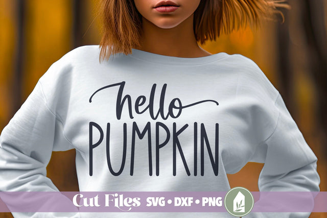 Hello Pumpkin SVG, Fall Shirt Designs SVG LilleJuniper 