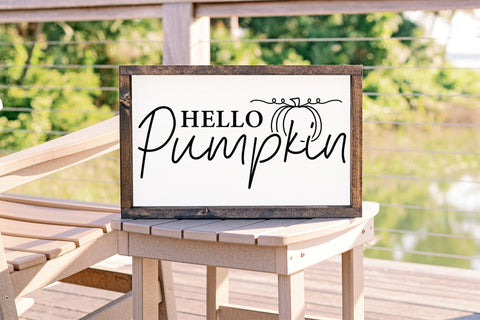 Hello Pumpkin SVG | Fall Sign SVG | Autumn SVG SVG CraftLabSVG 