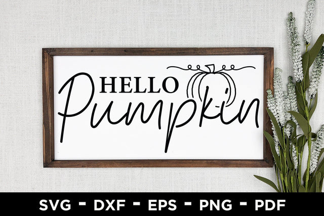 Hello Pumpkin SVG | Fall Sign SVG | Autumn SVG SVG CraftLabSVG 