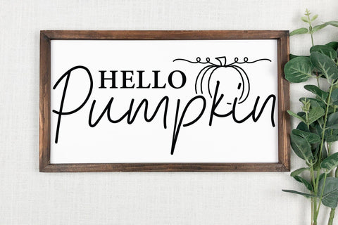 Hello Pumpkin SVG | Fall Sign SVG | Autumn SVG SVG CraftLabSVG 