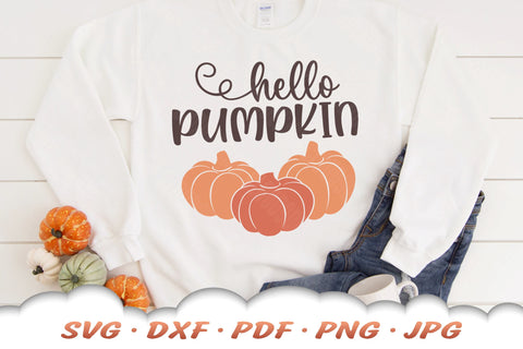 Hello Pumpkin SVG | Fall SVG Cut Files SVG Cloud9Design 