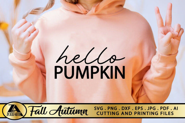 Hello Pumpkin SVG FALL SVG PNG EPS DXF Autumn Halloween SVG SVG zoellartz 