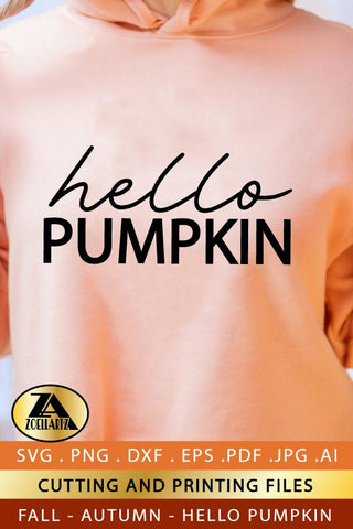 Hello Pumpkin SVG FALL SVG PNG EPS DXF Autumn Halloween SVG SVG zoellartz 