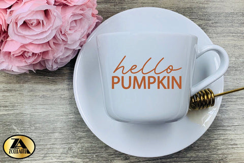 Hello Pumpkin SVG FALL SVG PNG EPS DXF Autumn Halloween SVG SVG zoellartz 