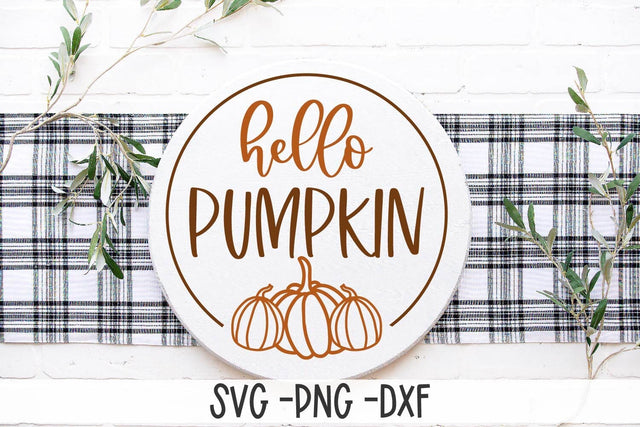 Hello Pumpkin SVG-Fall SVG-Pumpkin SVG SVG Ikonart Design Shop 