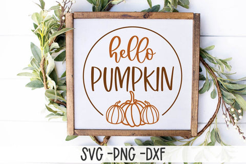 Hello Pumpkin SVG-Fall SVG-Pumpkin SVG SVG Ikonart Design Shop 
