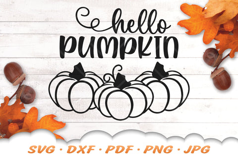 Hello Pumpkin SVG | Fall SVG SVG Cloud9Design 