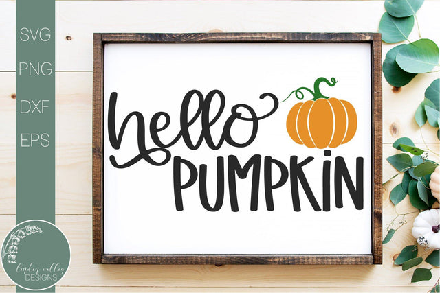 Hello Pumpkin SVG-Farmhouse Fall SVG SVG Linden Valley Designs 