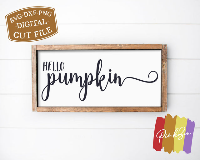 Hello Pumpkin SVG Files | Fall Svg | Pumpkin Svg | Halloween Svg | Farmhouse Svg | Commercial Use | Cricut | Silhouette | Digital Cut Files (1061463956) SVG PinkZou 