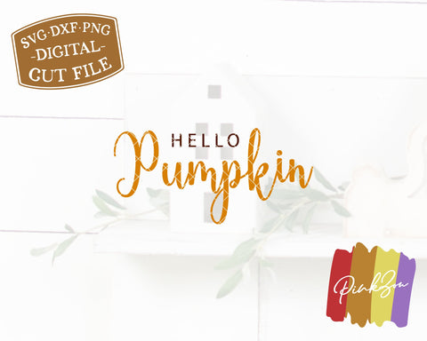 Hello Pumpkin SVG Files | Fall Svg | Pumpkin Svg | Halloween Svg | Farmhouse Svg | Commercial Use | Digital Cut Files (1270367143) SVG PinkZou 