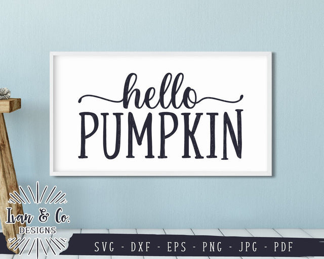 Hello Pumpkin SVG Files | Halloween SVG | Fall SVG | Autumn SVG | Commercial Use | Cricut | Silhouette | Cut Files (835068724) SVG Ivan & Co. Designs 