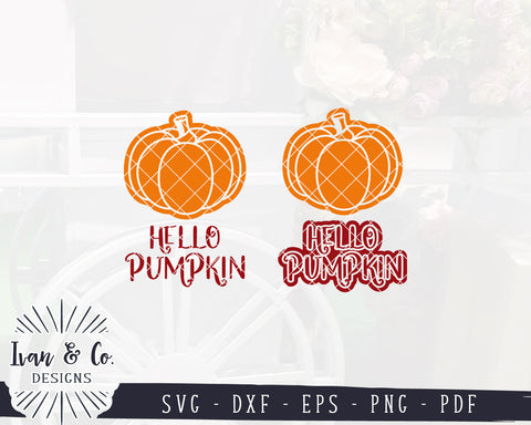 Hello Pumpkin SVG Files | Pumpkins Svg | Fall Sign Svg | Autumn Sign Svg | Commercial Use | Digital Cut Files (1261963147) SVG Ivan & Co. Designs 